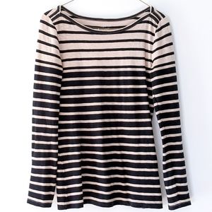 JCrew Artist TShirt Long Sleeves Black Stripe XS